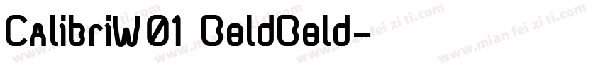 CalibriW01 BoldBold字体转换